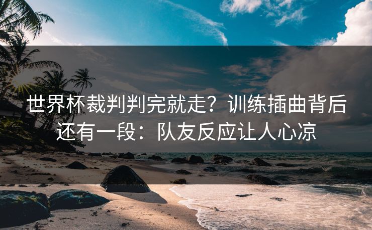 世界杯裁判判完就走？训练插曲背后还有一段：队友反应让人心凉