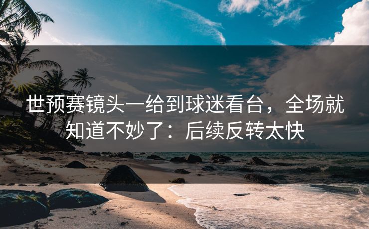 世预赛镜头一给到球迷看台,全场就知道不妙了:后续反转太快 世预赛镜头一给到球迷看台,全场就知道不妙了:后续反转太快
